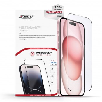 Kính Cường Lực iPhone 15 Plus Zeelot SolidSleek 2.5D Anti-Blueray